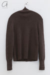 SWAYING 24 Autumn and Winter Cashmere Fake Two-piece Cardigan SW-SW24AW1T52-ZONG Brown SW-SW24AW1T52